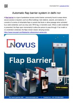 Automatic flap barrier system in delhi ncr