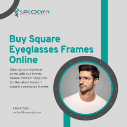 Shop Square Eyeglasses Frames Online at Specxyfy and Embrace Modern Style and Clear Vision”