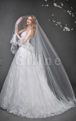 Abito da Sposa A-Line Senza Spalline Lungo Naturale A Terra – Gillne.it