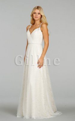 Abito da Sposa Buco Della Serratura Schiena Senza Maniche Corpetto Pieghe in Chiffon Semplice &# ...