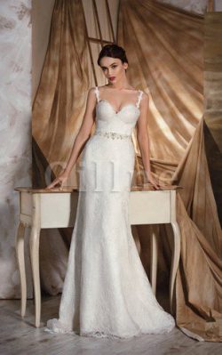 Abito da Sposa Conotta Allacciato con Applique in Pizzo Formale E Informale – Gillne.it