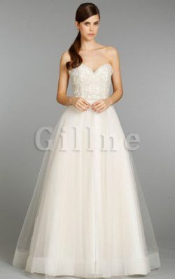 Abito da Sposa Cuore Ball Gown in Tulle con Ricamo Naturale – Gillne.it