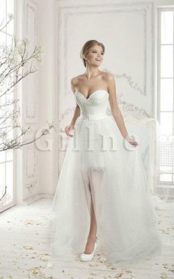 Abito da Sposa in Pizzo Formale E Informale in Pizzo Tubino in Tulle – Gillne.it