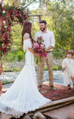 Abito da Sposa in Pizzo Seducente con Manica Corte Cerniera Semplice – Gillne.it