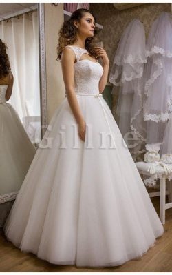 Abito da Sposa Pudica Originale Barchetta a Sala Allacciato – Gillne.it