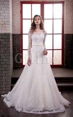 Abito da Sposa Quadrato Lungo in Tulle A-Line Lusso – Gillne.it