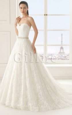 Abito da Sposa a Chiesa A-Line Allacciato Formale Cuore – Gillne.it