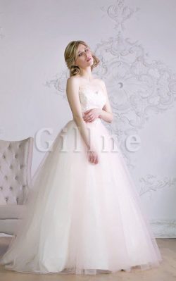 Abito da Sposa A-Line Semplice con Fusciacca in Organza Taglia Forte – Gillne.it