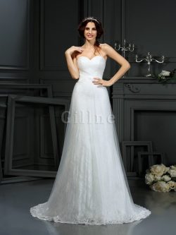 Abito da Sposa Cuore Principessa A-Line Naturale Cerniera – Gillne.it