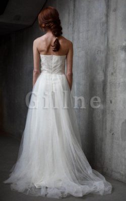 Abito da Sposa Senza Maniche con Piega A Terra Cerniera A-Line – Gillne.it