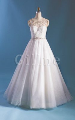 Abito da Sposa Senza Maniche Convenzionale A-Line Cinghia in rilievo All Aperto – Gillne.it