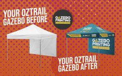 OZtrail Gazebo Printed Halfwall