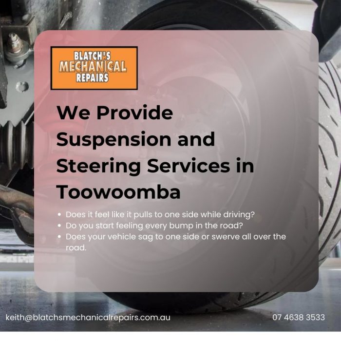 Suspension and steering services in Toowoomba