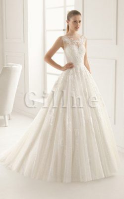 Abito da Sposa Moda A Terra Semplice Naturale con Applique – Gillne.it