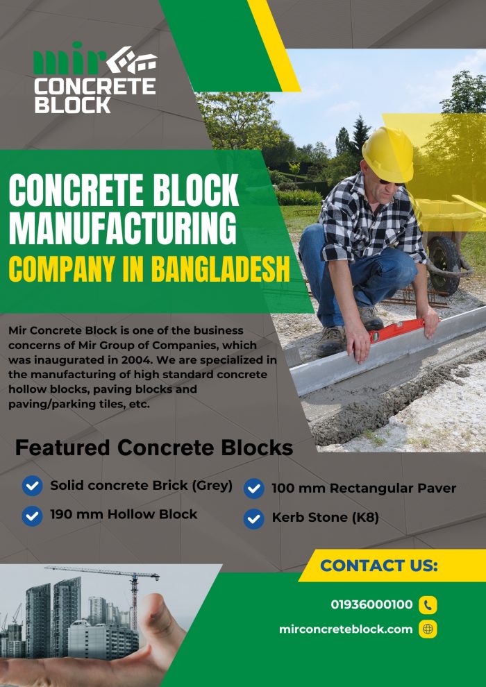 As One of the Best Concrete Block Manufacturers in Bangladesh