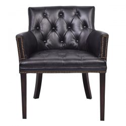 Ballard Leather Chair – Worn Coal