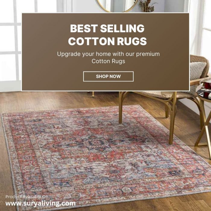 Shop Premium Cotton Rugs in India