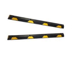 1830mm Heavy Duty Rubber Parking Guide Wheel Stopper with Reflective Yellow Safety Stripes