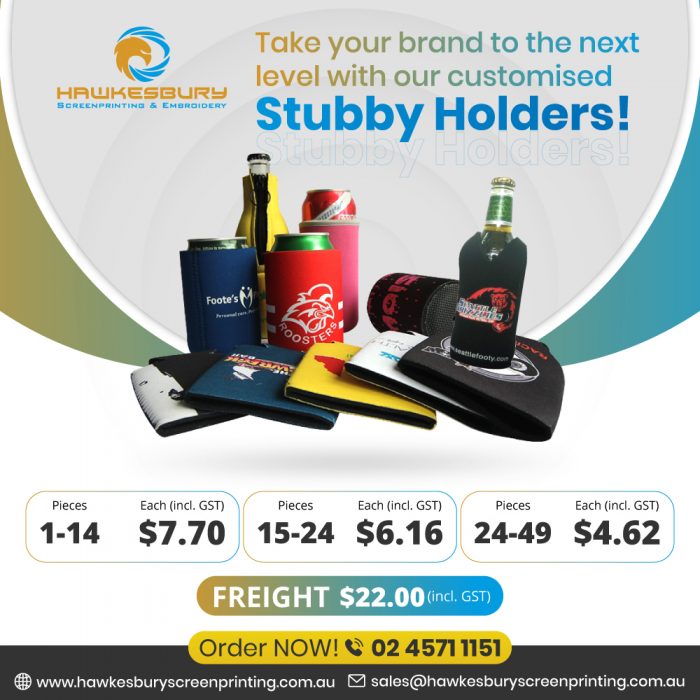 Custom and Promotional Stubby Holders Online | Hawkesbury Screen Printing & Embroidery