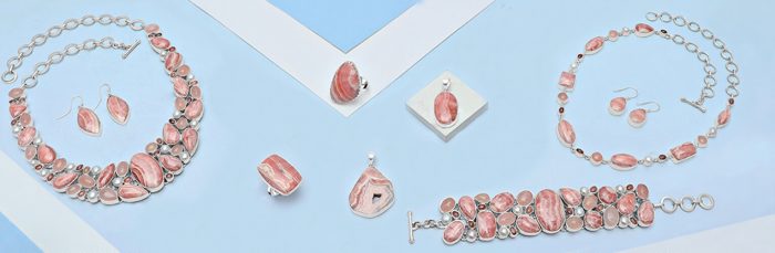 The Rhodochrosite Jewelry with The Stunning Rose Red Color