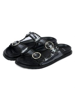 Buy Noir Shine Sliders for Women Online | TWIRL AND TOTE