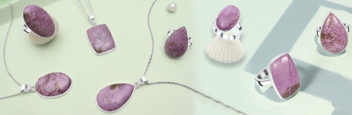 Assorted Purpurite Jewelry: The Crystal Helping You Reconnect With Your Divine Nature