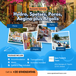 Romantic getaway to Hydra, Spetses, Poros, Aegina plus Argolis