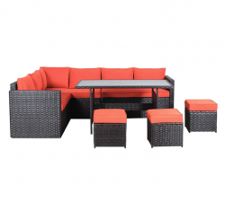 DGF-3002 Comfortable Seven-Piece Rattan Sofa Set