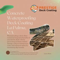 Concrete Waterproofing Deck Coating La Palma, CA