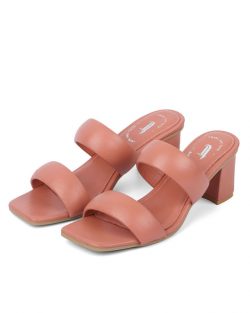 Shop Peach Poise Block Heels for Women Online