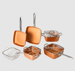 JX-PST27 9-piece ceramic coating pressed cookware set