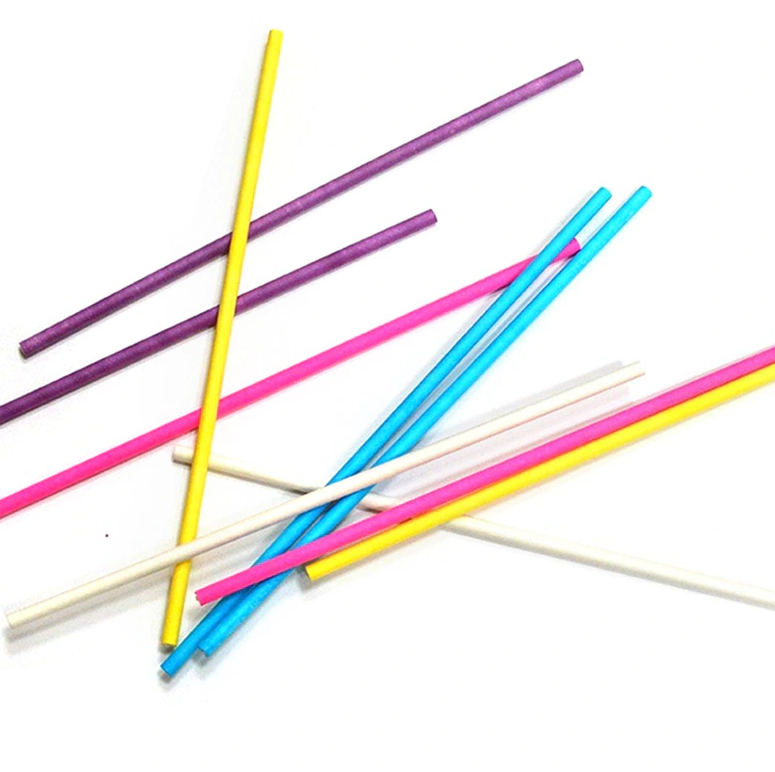 15cm Colorful Solid Paper Stick For Lollipop