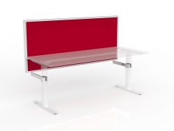 OL Studio Screen for Agile Individual Desk – Breath Fabric with White Frame