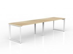 OL Anvil 2-User Workspace – Oak Top with White Frame