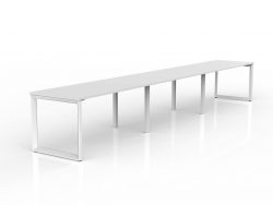OL Anvil 3-User Workspace – White Top with White Frame