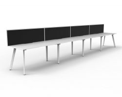 RL Eternity Single Sided Workstation with Screens Suitable from 1 to 5 Person