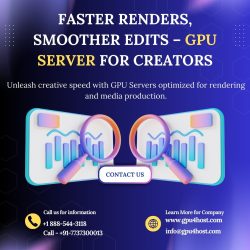 Faster Renders, Smoother Edits – GPU Server for Creators