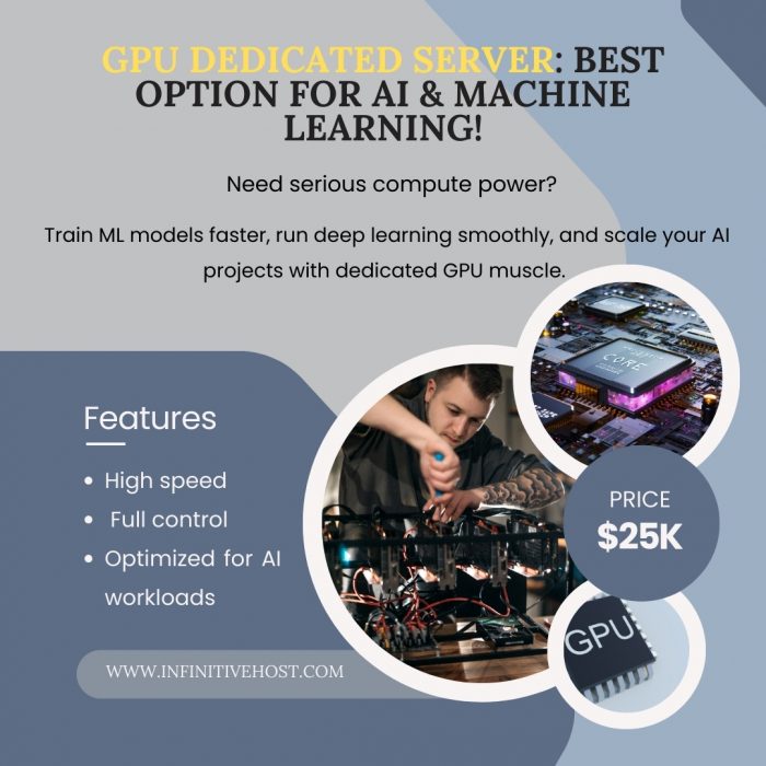 GPU Dedicated Server Best option for AI and Machine Learning