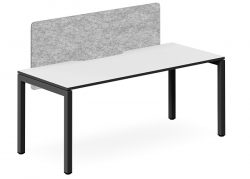 DD Plaza Workstation Single Sided For 1 Person with Optic Screen