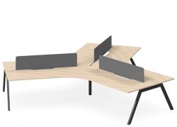 DD Vista Workstation Double Sided For 3 Person With Sonik Screen