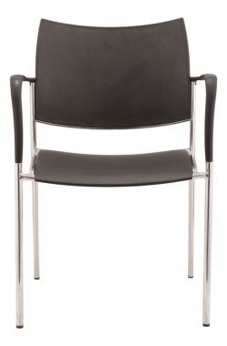 GP Element Upholstered Chair with Arms & Chrome Legs