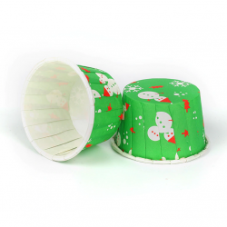 Christmas Roll Mouth Baking Paper Cupcake Liners
