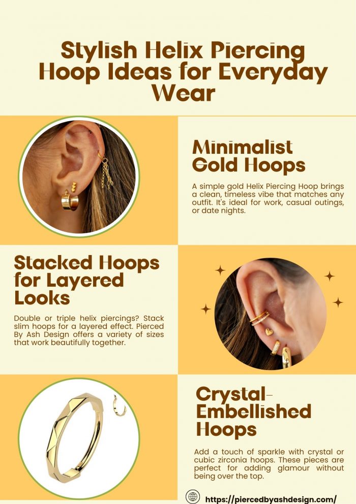 Stylish Helix Piercing Hoop Ideas for Everyday Wear
