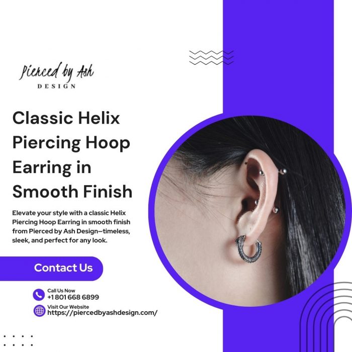 Classic Helix Piercing Hoop Earring in Smooth Finish