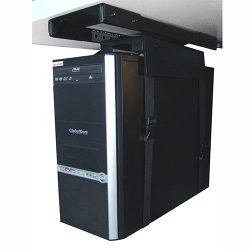 Vertical Slide & Rotate Metal CPU Holder with Straps