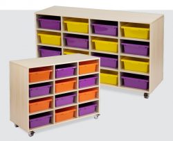 VC Tote Oak Mobile Storage Trolley