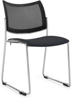 GP Element Chair with Upholstered Seat & Mesh Back