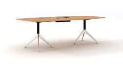 GP Potenza 2 Legs Boardroom Table with Cable Tray