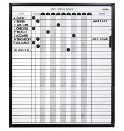 VC Magnetic Staff Status Board