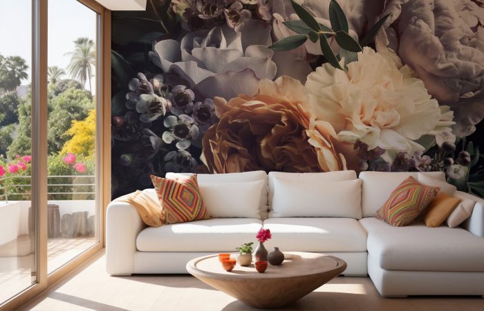 bold floral wallpaper